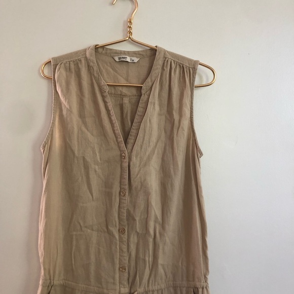 Old Navy Tan Linen Romper - Picture 3 of 8